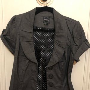 Gray short sleeve blazer size L